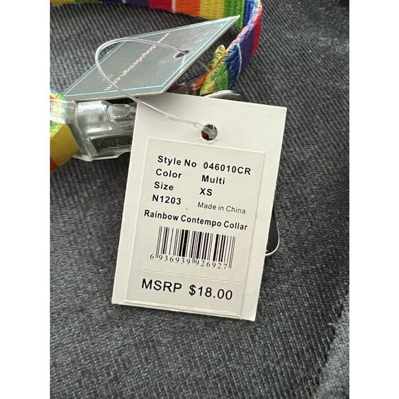 Pride rainbow adjustable‎ pet collar NWT XS - Picture 2 of 4